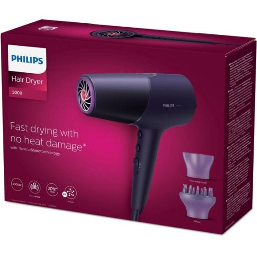 Phon Ionico Philips 5000 series BHD514/00 2300W 6 Temperature 6 Velocità con Diffusore Viola