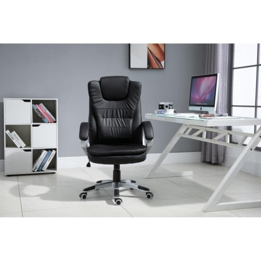 Bürostuhl Activejet YK7304 mit Massagefunktion und Heizung, gepolstert, schwarz