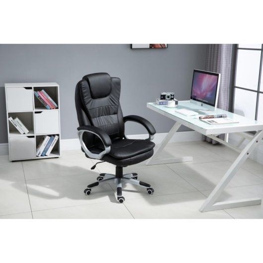 Bürostuhl Activejet YK7304 mit Massagefunktion und Heizung, gepolstert, schwarz