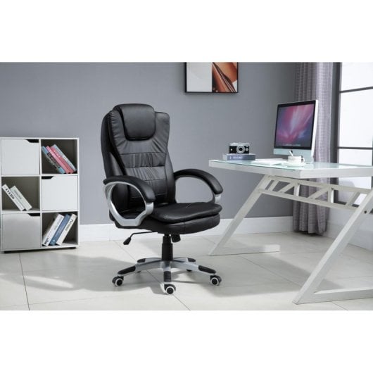 Bürostuhl Activejet YK7304 mit Massagefunktion und Heizung, gepolstert, schwarz