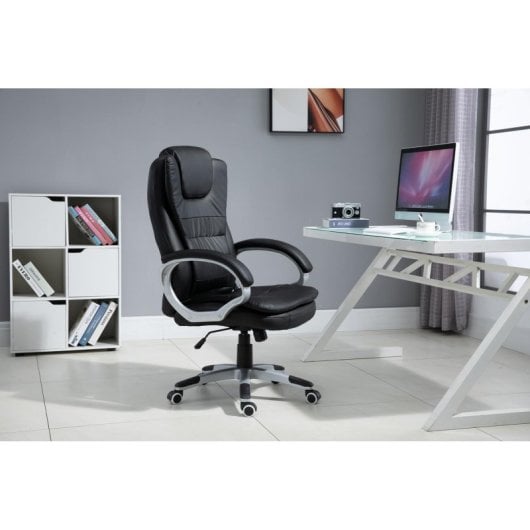 Bürostuhl Activejet YK7304 mit Massagefunktion und Heizung, gepolstert, schwarz