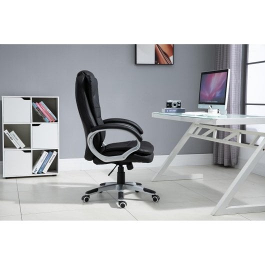 Bürostuhl Activejet YK7304 mit Massagefunktion und Heizung, gepolstert, schwarz