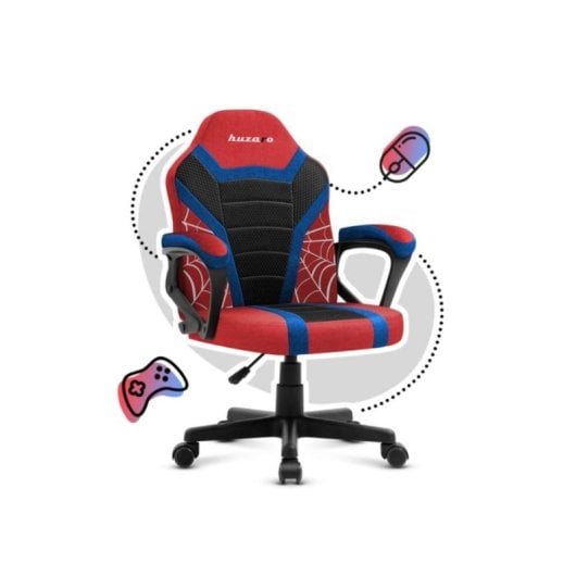 Silla gaming Huzaro Ranger 1.0 Spider respaldo malla colores negro azul rojo