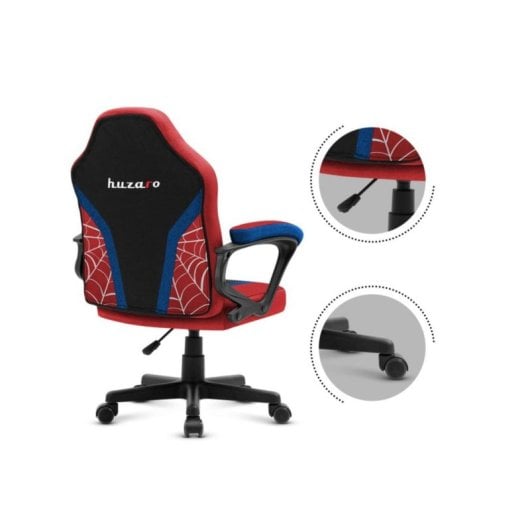 Silla gaming Huzaro Ranger 1.0 Spider respaldo malla colores negro azul rojo