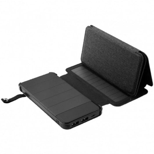 Station d'énergie PowerNeed ES8000B 6W 2 ports USB Batterie Li-polymère Chargeur solaire Lampe LED Indicateur capacité Résistante éclaboussures