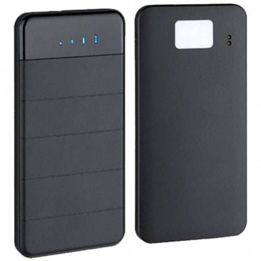 Station d'énergie PowerNeed ES8000B 6W 2 ports USB Batterie Li-polymère Chargeur solaire Lampe LED Indicateur capacité Résistante éclaboussures