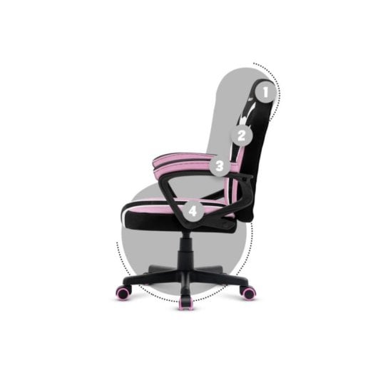 Silla Huzaro RANGER 1.0 Pink Mesh respaldo malla ergonómica ajustable
