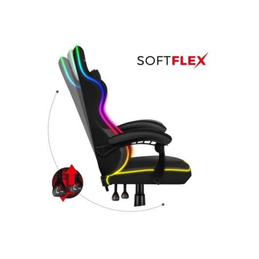 Silla gaming Huzaro FORCE 4.4 RGB reposabrazos ajustables 130 kg tela ergonómica