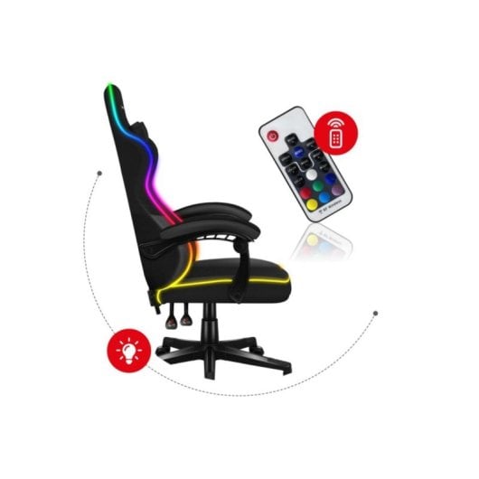 Silla gaming Huzaro FORCE 4.4 RGB reposabrazos ajustables 130 kg tela ergonómica