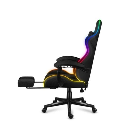 Silla gaming Huzaro FORCE 4.7 negra 140 kg tejido reposabrazos 360° iluminación