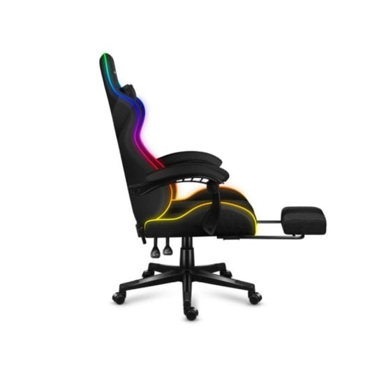 Silla gaming Huzaro FORCE 4.7 negra 140 kg tejido reposabrazos 360° iluminación