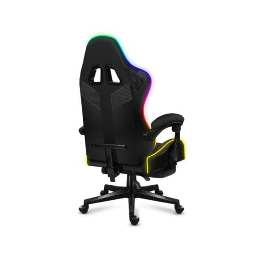 Silla gaming Huzaro FORCE 4.7 negra 140 kg tejido reposabrazos 360° iluminación