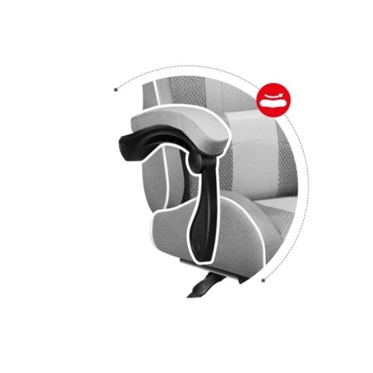 Silla gaming Huzaro FORCE 4.7 gris respaldo acolchado reposabrazos ajustables