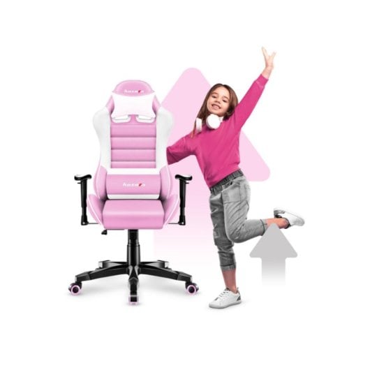 Silla gaming Huzaro Ranger 6.0 bucket ajustable rosa soporte 130 kg