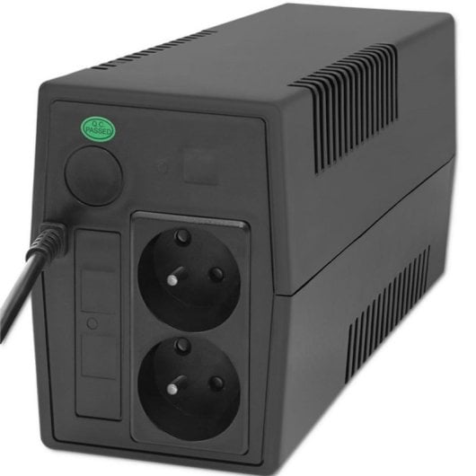 Sai Qoltec 850VA Batería 12V 7Ah 14 Minutos Protección AVR Onda Senoidal