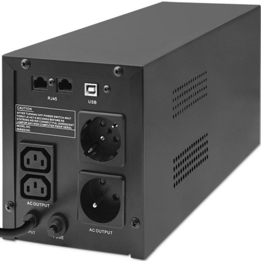 Sai Qoltec 1500VA Batería de Plomo 6h Autonomía AVR Pantalla LCD