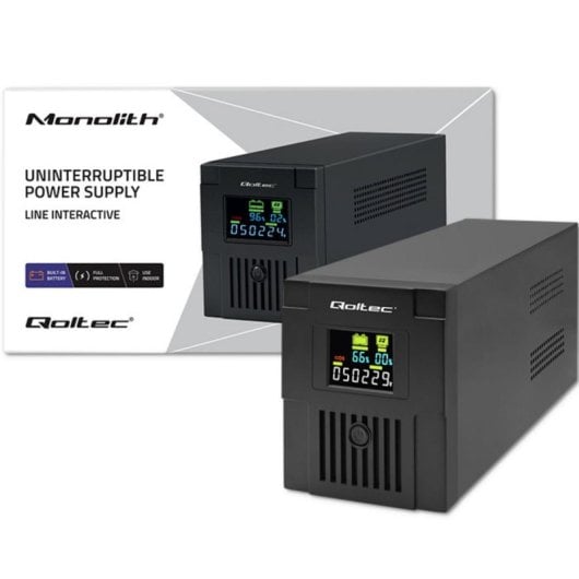 Sai Qoltec 1500VA Batería de Plomo 6h Autonomía AVR Pantalla LCD