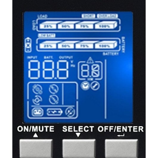 Sai Infosec 2 kVA Doble Conversión LCD 4 Salidas AC Autorearranque