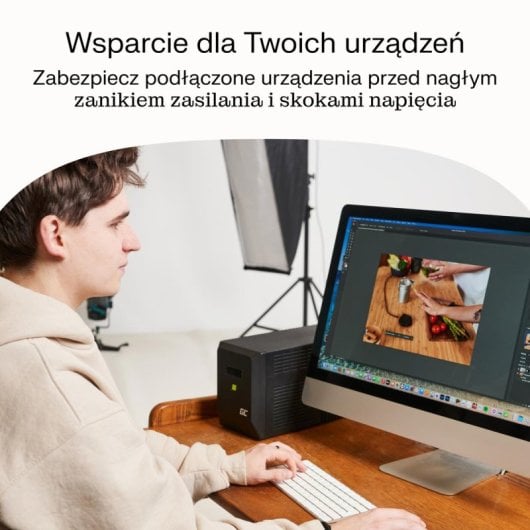 Sai Green Cell 2 kVA Batterie Plomb AGM 9 Ah 4 Prises USB AVR