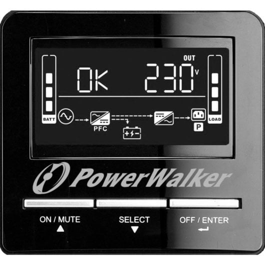 Sai PowerWalker 1100VA Bleiakku LCD-Display Überlastschutz Geräuscharm