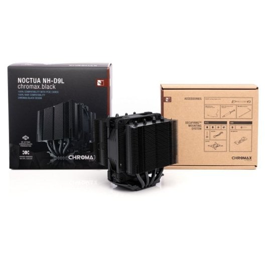 Refrigeración Aire Noctua Socket Intel LGA y AMD AM4 92mm NH-D9L Chromax.Black Compacto