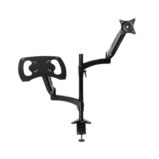 Supporto monitor Trust Mara per doppio schermo 32" molla a gas nero