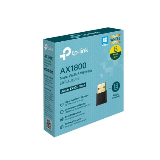 Adaptateur Wi-Fi TP-Link Archer TX20U Nano Double Bande AX1800 USB 2.0
