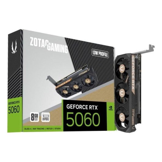 Carte Graphique Zotac GeForce RTX 5060 Low Profile 8GB GDDR7 Reflex 2 RTX AI DLSS4