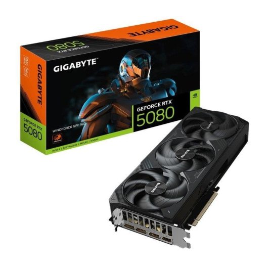 Placa grafica Gigabyte GeForce RTX 5080 WINDFORCE SFF 16GB GDDR7 Reflex 2 RTX AI DLSS4