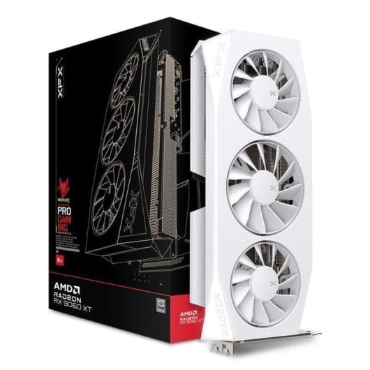 Grafikkarte XFX Mercury Radeon RX 9060 XT OC Gaming Edition 16GB GDDR6 Weiß