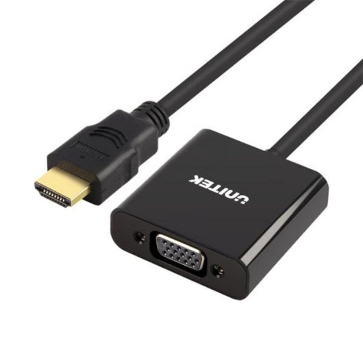 Adapter UNITEK Y-6333 HDMI 3.5 mm VGA Schwarz Plug and Play