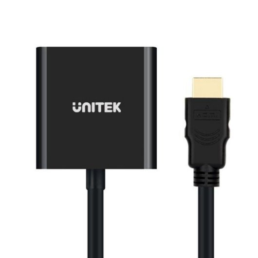 Adapter UNITEK Y-6333 HDMI 3.5 mm VGA Schwarz Plug and Play