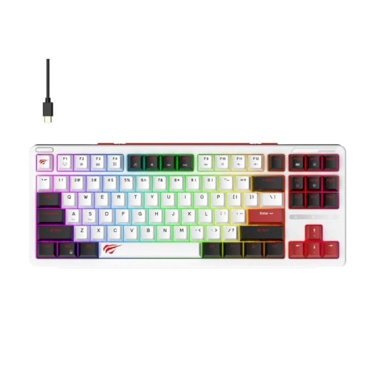 Teclado mecánico Havit KB902L Layout ES RGB 80% Cable desmontable