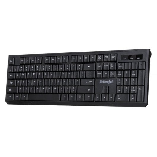 Clavier membrane Activejet K-3911W QWERTY US Sans Fil profil haut noir