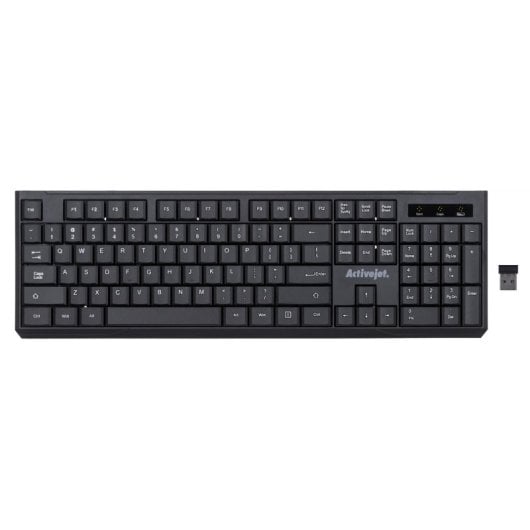 Clavier membrane Activejet K-3911W QWERTY US Sans Fil profil haut noir