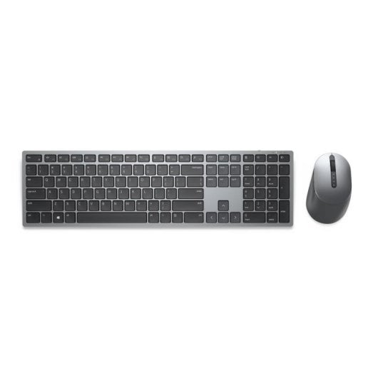 Tastiera membrana DELL KM7321W Layout US International Wireless mouse incluso grigio titanio
