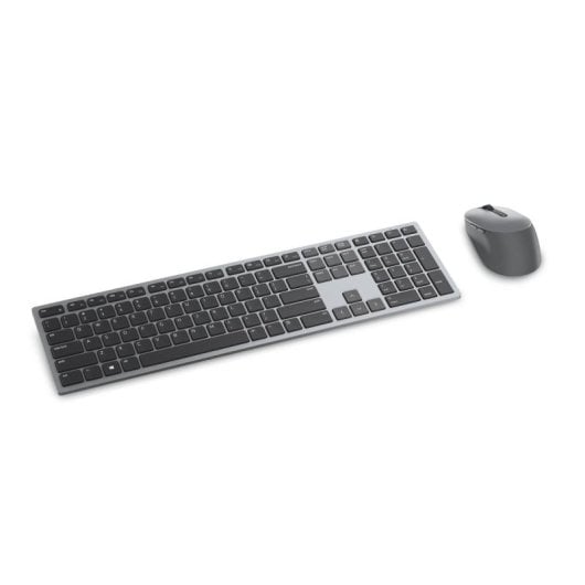 Tastiera membrana DELL KM7321W Layout US International Wireless mouse incluso grigio titanio