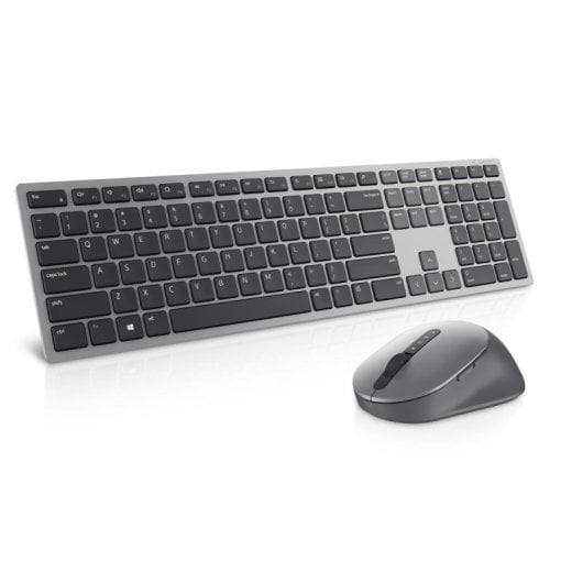 Tastiera membrana DELL KM7321W Layout US International Wireless mouse incluso grigio titanio