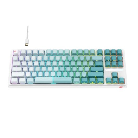 Teclado mecánico Havit KB901L Layout ES RGB Verde Blanco