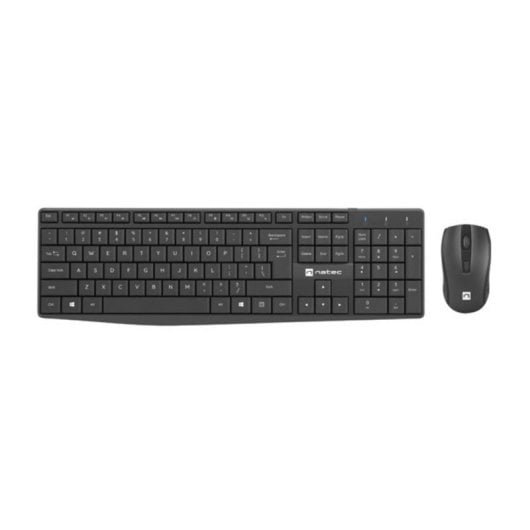 Teclado de membrana NATEC SQUID Layout US Internacional Sem Fio com rato