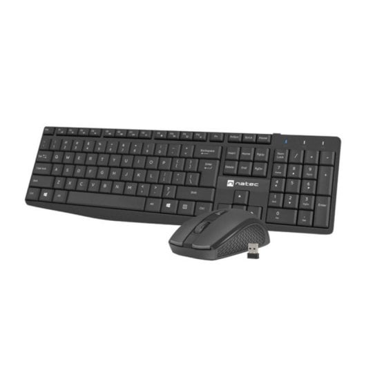 Teclado de membrana NATEC SQUID Layout US Internacional Sem Fio com rato