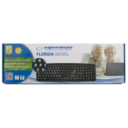 Clavier à membrane Esperanza EK129 disposition UK filaire USB touches multimédias