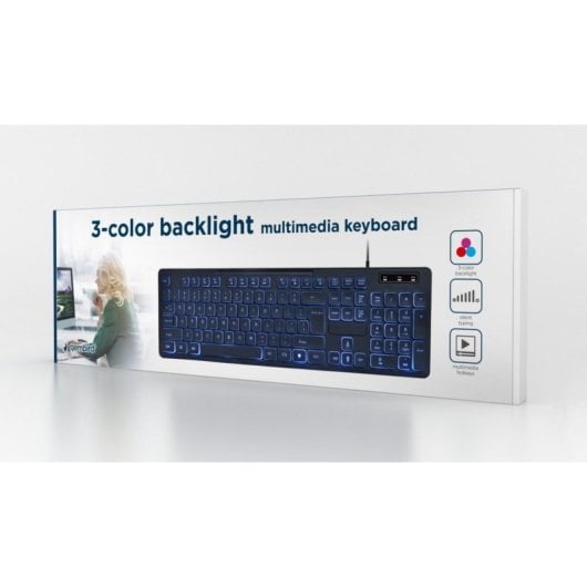 Tastiera a membrana Gembird KB-UML3-02 Layout US retroilluminata 3 colori