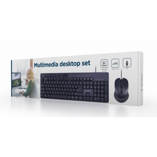 Tastiera a membrana Gembird KBS-UM-04 Layout US completa con mouse e tasti multimediali