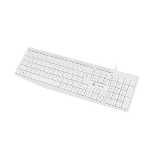 Clavier à membrane NATEC NAUTILUS QWERTY USB Blanc grandes touches