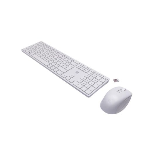 Teclado HP Combo 650 membrana inalámbrico con ratón blanco QWERTY inglés