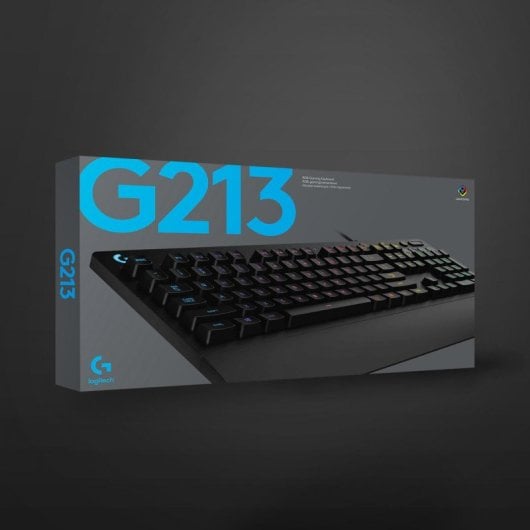 Logitech G213 Prodigy membraan toetsenbord US-indeling RGB-verlichting ergonomische polssteun