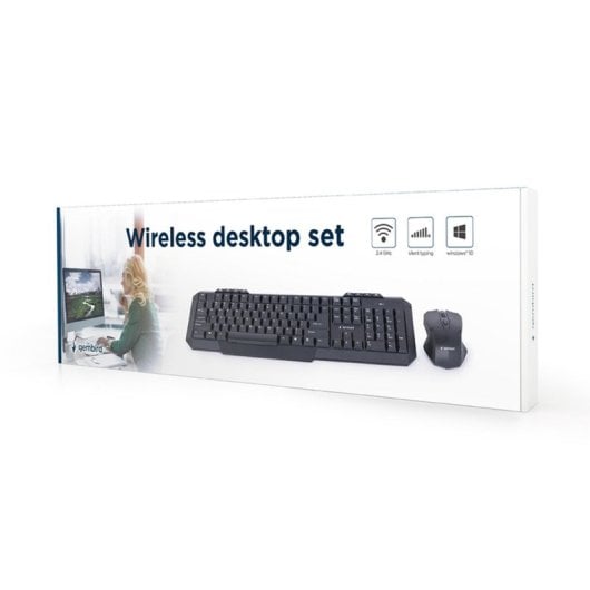 Tastiera a membrana Gembird KBS-WM-02 Layout US con mouse wireless e 8 tasti rapidi