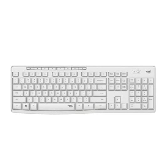 Teclado de membrana Logitech MK295 Silent Layout US Wireless com rato branco