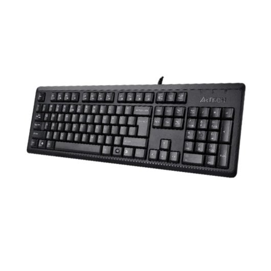 Teclado de membrana A4Tech KR-92 Layout EN resistente salpicaduras negro USB